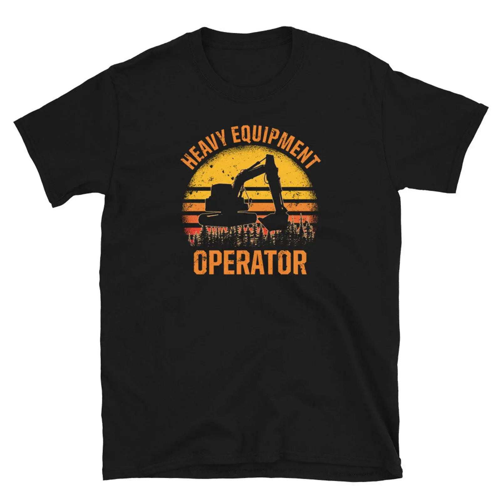Heavy Equipment De - Camiseta Retro Sunset Heavy Equipment Operator,