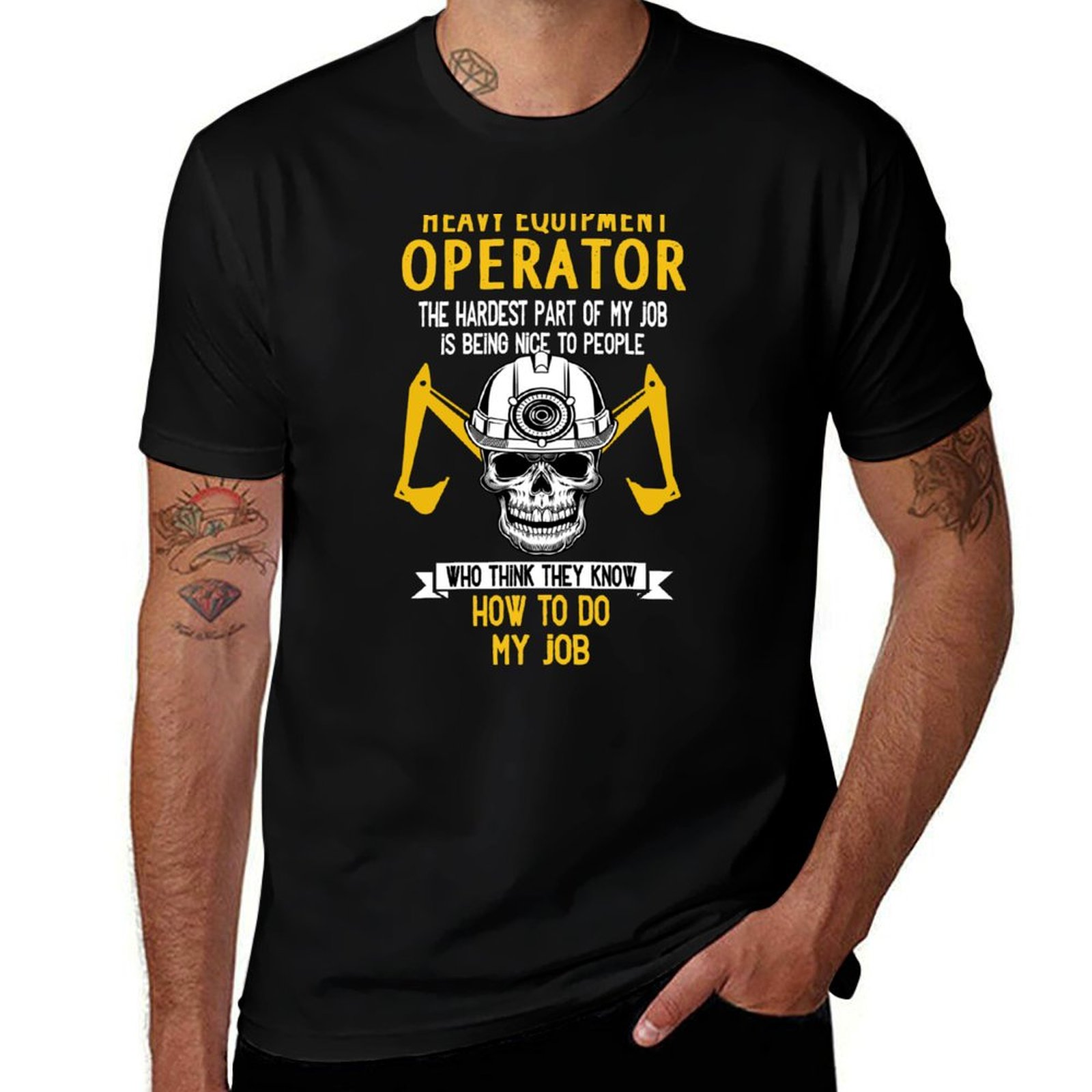 Heavy Equipment Operations - Camiseta Engraçada para Motorista de Equipamento