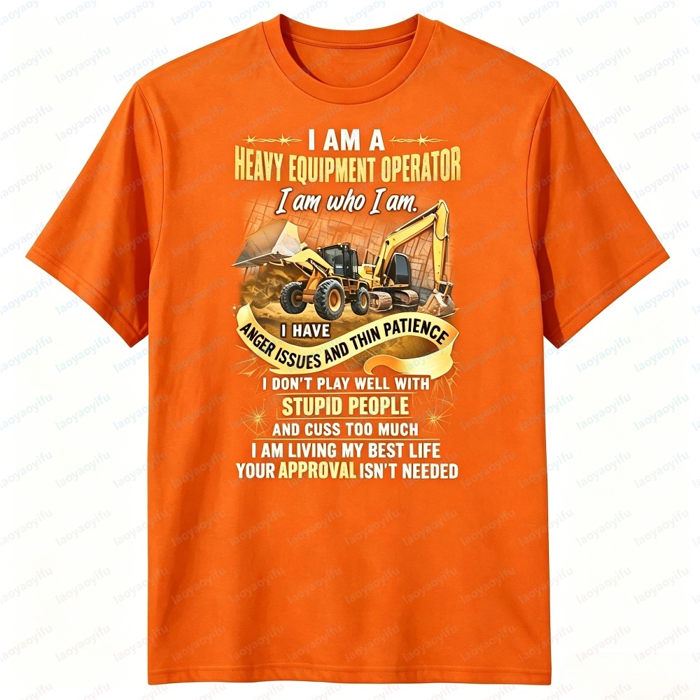 Camiseta Masculina de Verão co - Heavy Equipment Operations avaliação e preço