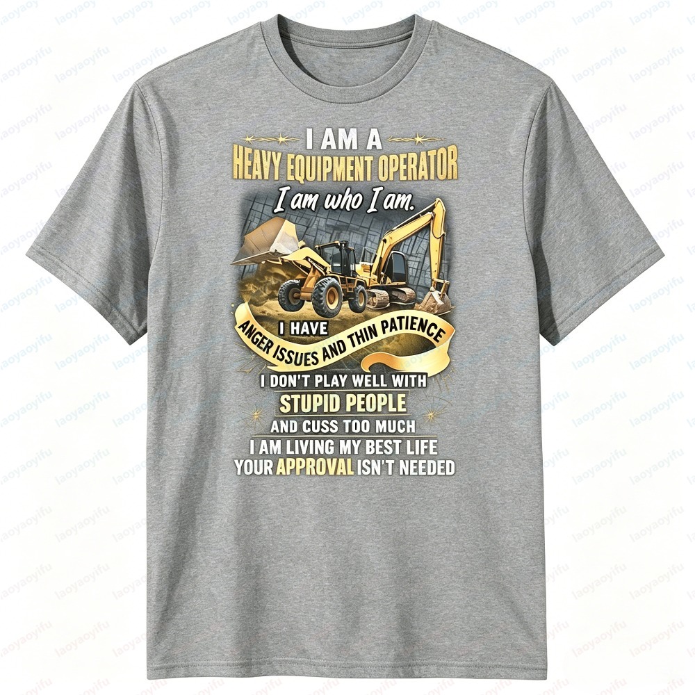 Camiseta Masculina de Verão co - Heavy Equipment Operations avaliação e preço