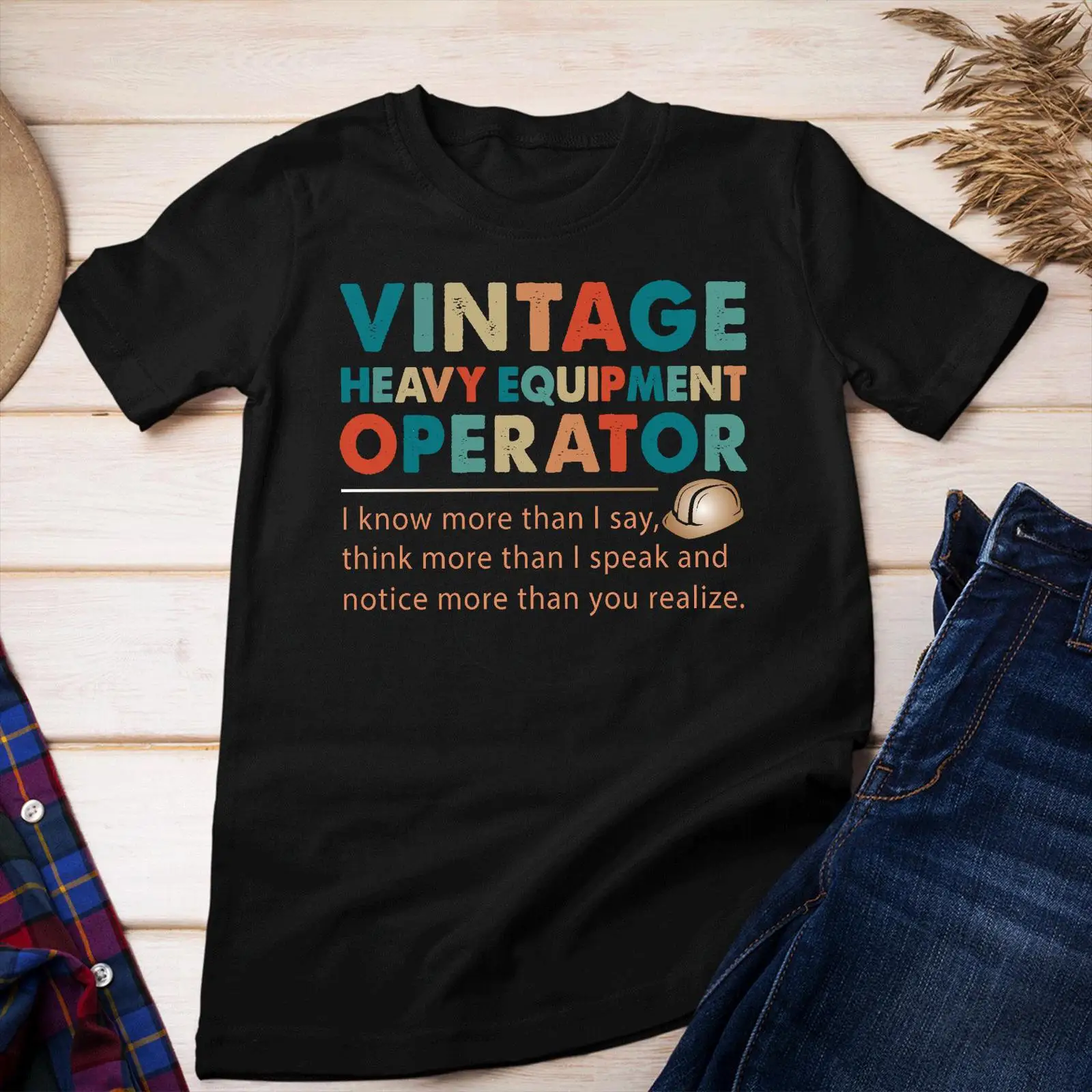 Camiseta Vintage com Estampa D - Heavy Equipment Operations avaliação e preço