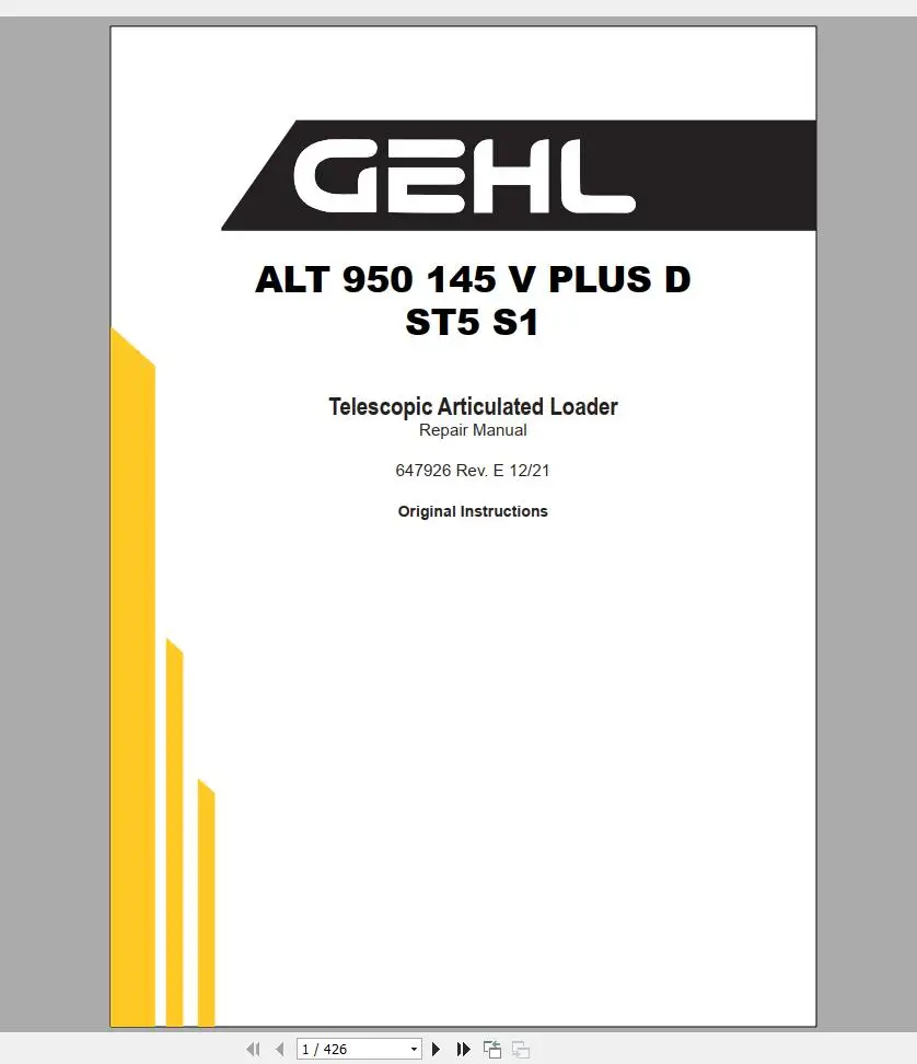 SpecDiag GEHL Machinery Heavy  - Heavy Equipment De avaliação e preço