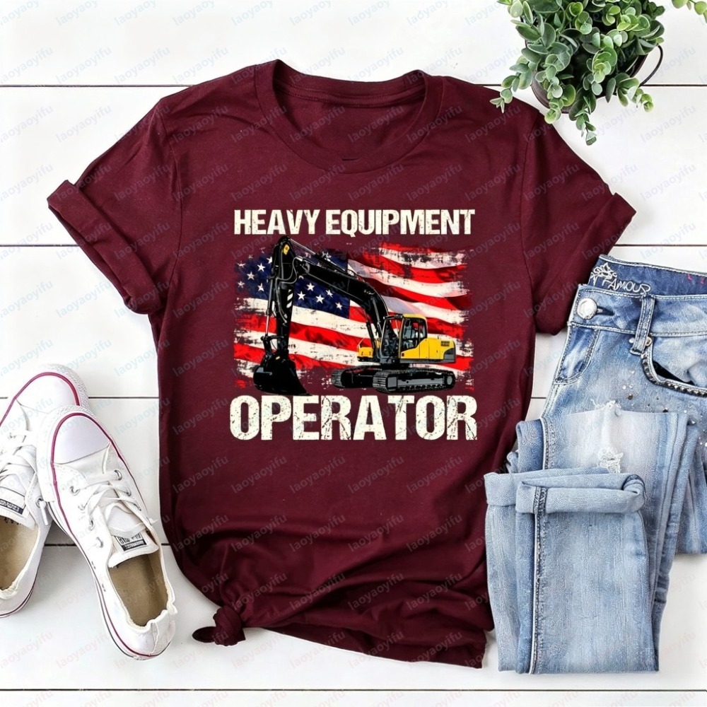 Camiseta Masculina de Verão Ma - Heavy Equipment Operations avaliação e preço